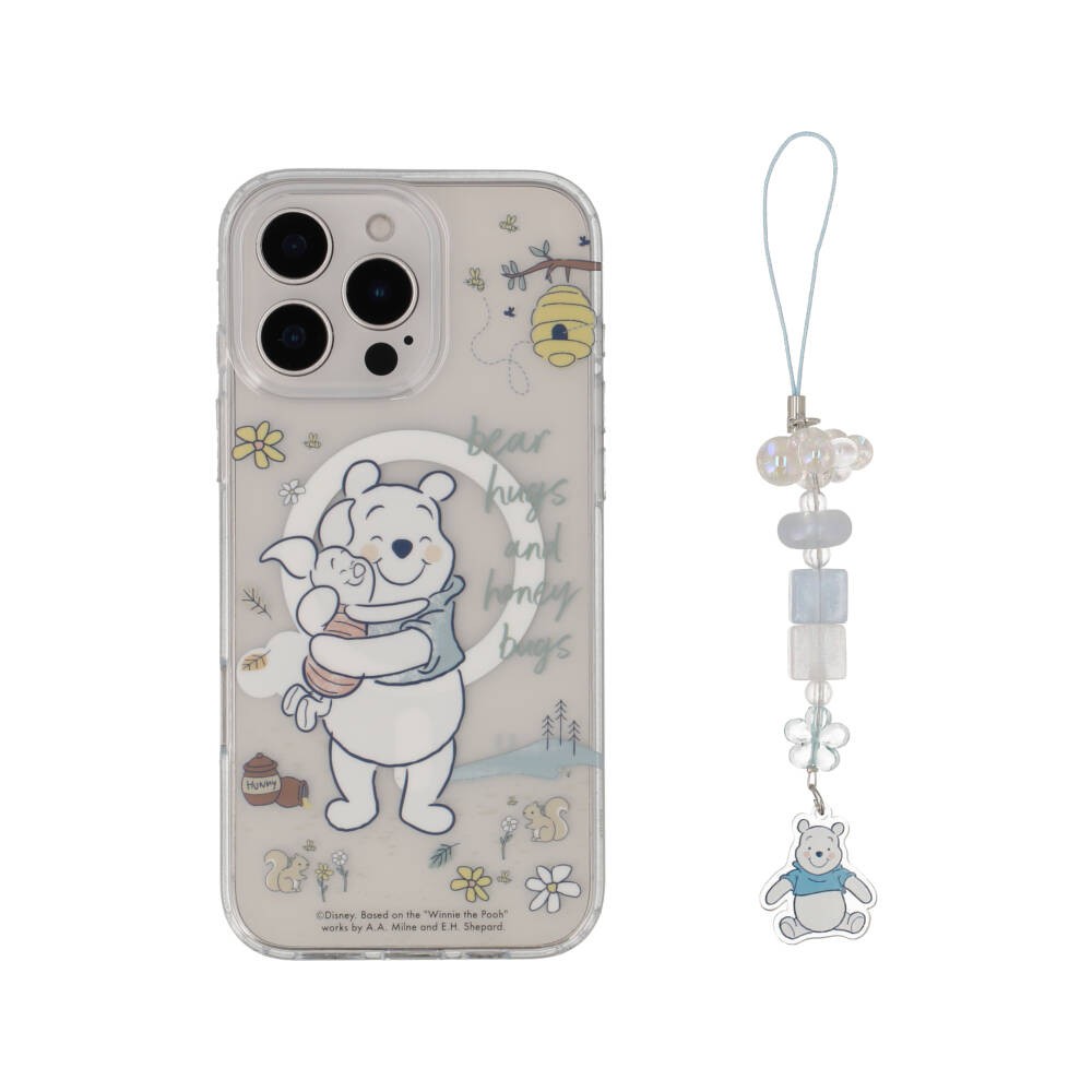 Blue Box x Winnie the Pooh เคส iPhone 16 Pro Max Bear hugs and honey bugs