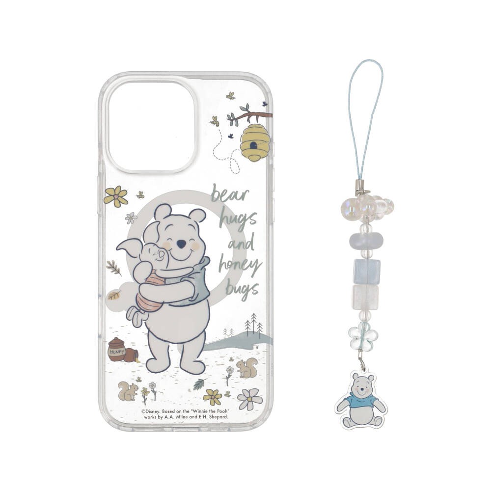 Blue Box x Winnie the Pooh เคส iPhone 16 Pro Max Bear hugs and honey bugs