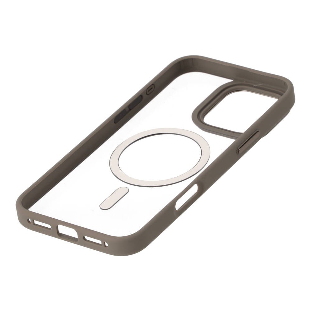 เคส TECHPRO iPhone 16 Pro Max Gray Matte Frame with clear Back with Magnetic