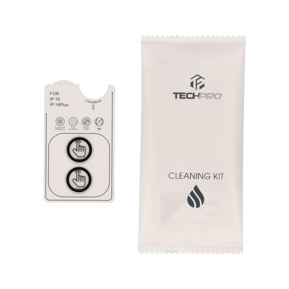 ฟิล์มกันเลนส์ TECHPRO Camera Lens iPhone 16/16 Plus Crystal Clear