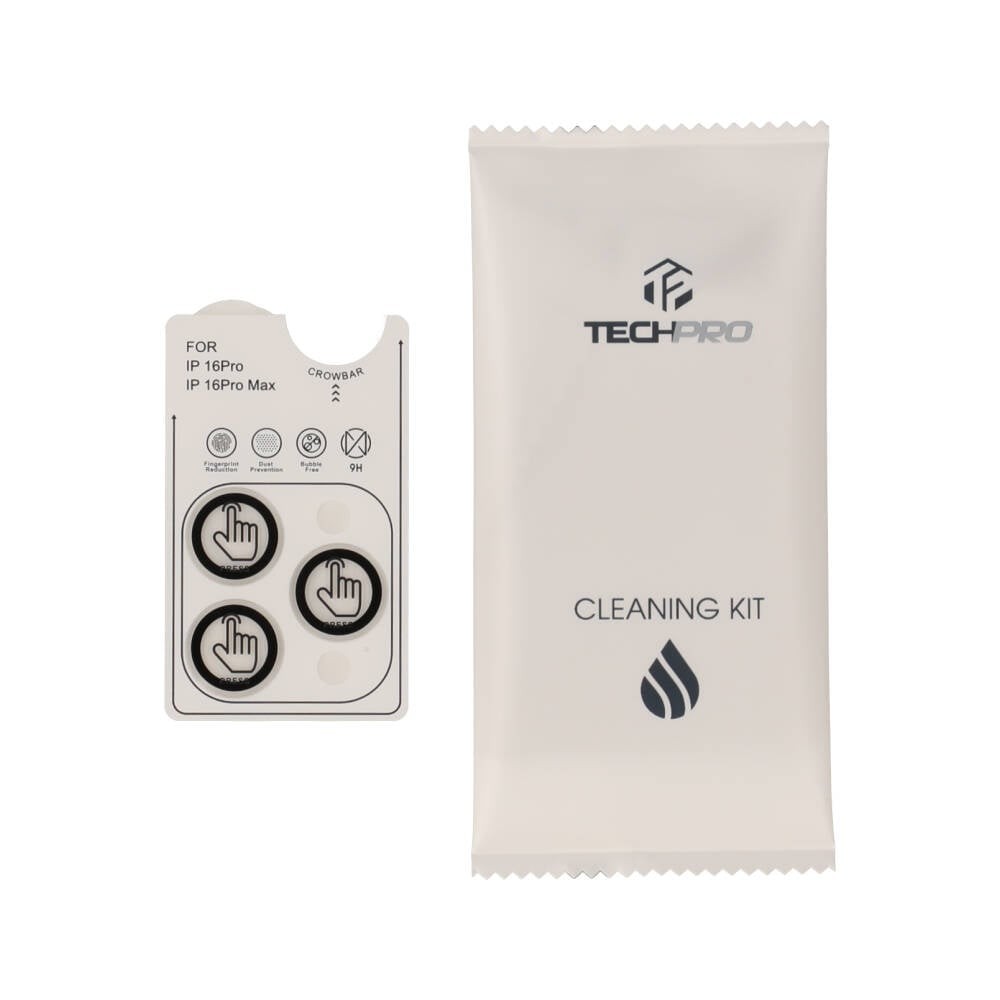 ฟิล์มกันเลนส์ TECHPRO Sapphire Lens iPhone 16 Pro/16 Pro Max Clear
