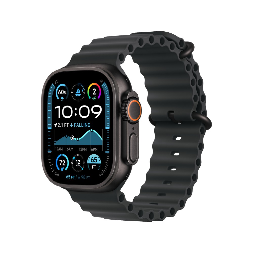 Apple Watch 49mm Black Ocean Band - Black Titanium Finish
