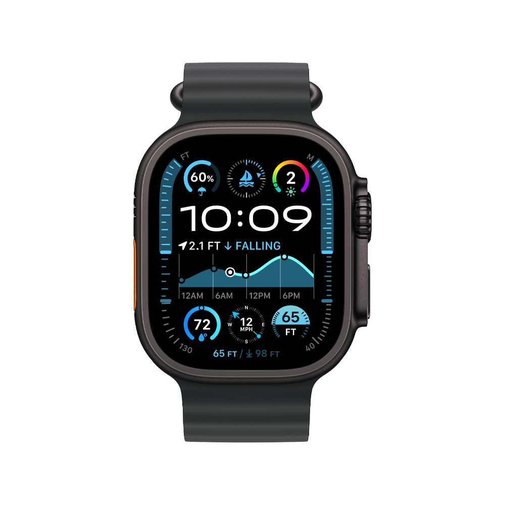 Apple Watch 49mm Black Ocean Band - Black Titanium Finish