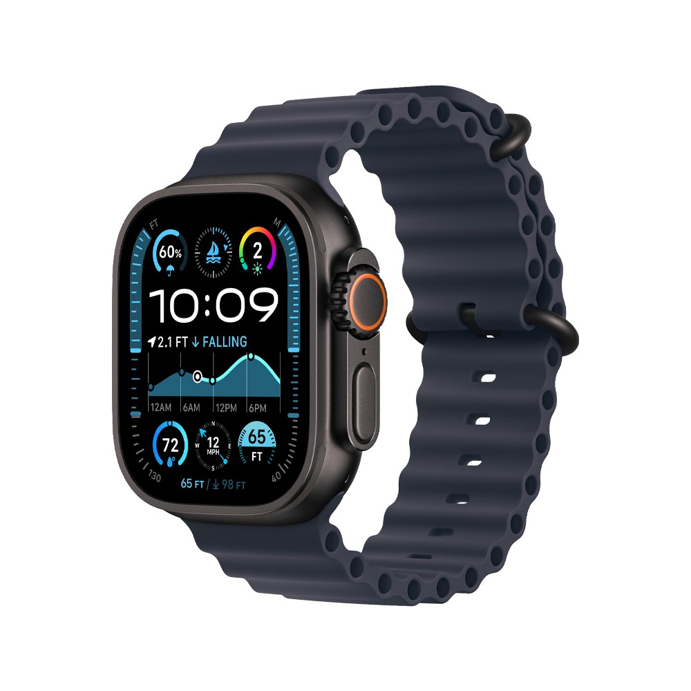 Apple Watch 49mm Navy Ocean Band - Black Titanium Finish