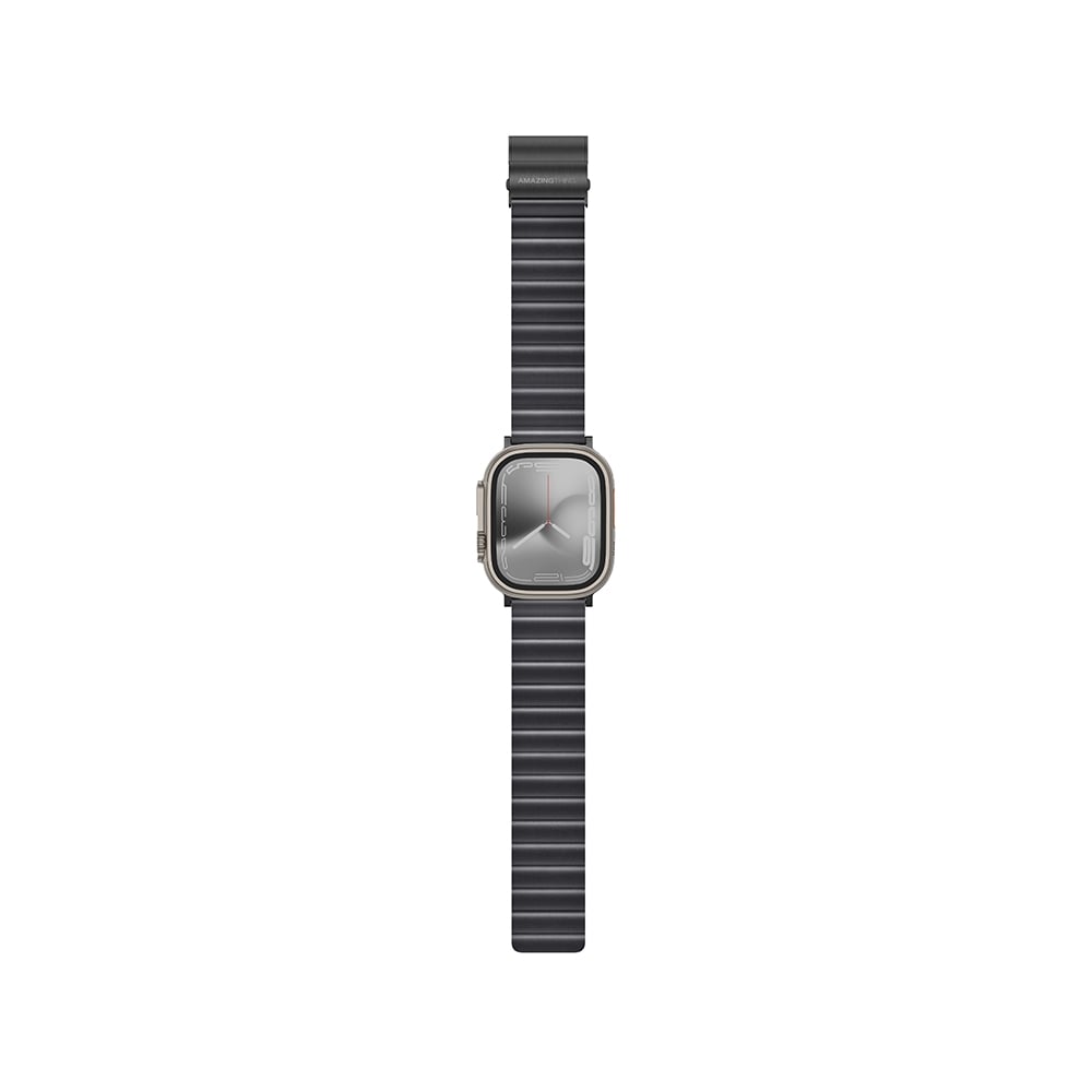AMAZINGthing สาย Apple Watch Series 6,7,8,9,10,11,Ultra (44/45/46/49 mm) Glamour Black