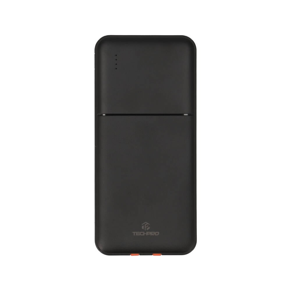 พาวเวอร์แบงค์ TECHPRO 10,000 mAh Built-in Cable TP-PB10PD Black