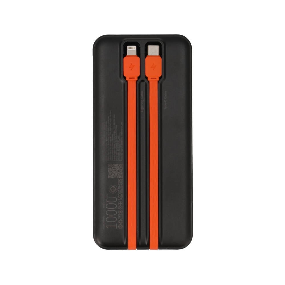 พาวเวอร์แบงค์ TECHPRO 10,000 mAh Built-in Cable TP-PB10PD Black
