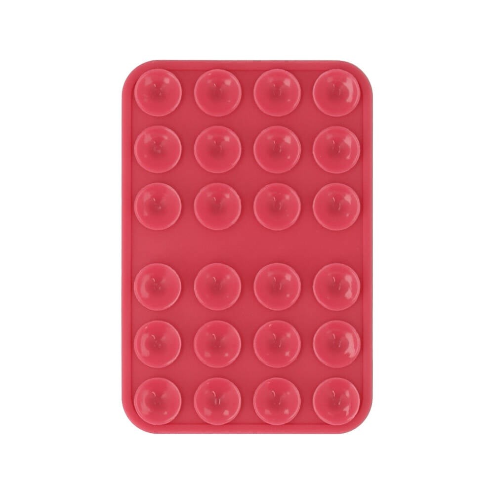 แผ่นแปะโทรศัพท์ QPLUS Silicon Suction Phone Red