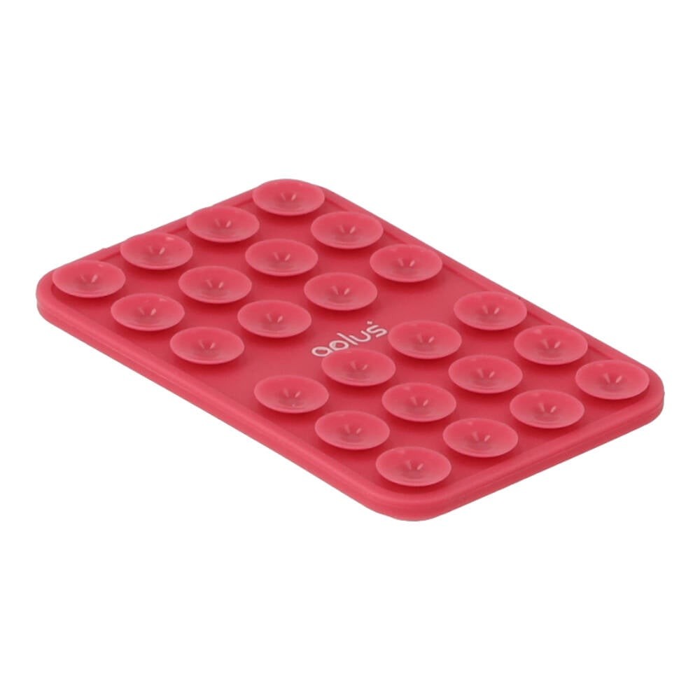 แผ่นแปะโทรศัพท์ QPLUS Silicon Suction Phone Red