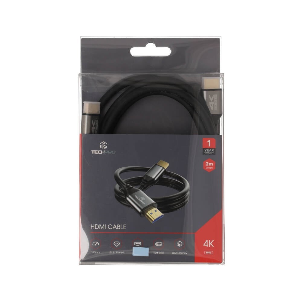 TECHPRO HDMI to HDMI Cable (V.2.0) 2.0M Black