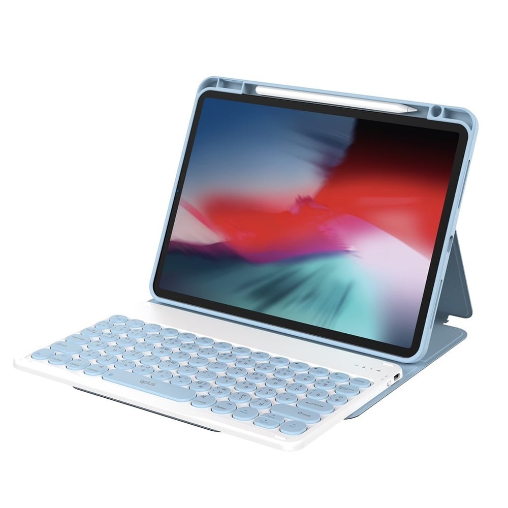 เคสคีย์บอร์ด QPLUS iPad Gen 11 (2025)/Gen 10 Blue