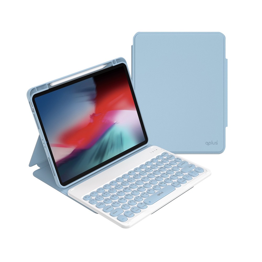 เคสคีย์บอร์ด QPLUS iPad Gen 11 (2025)/Gen 10 Blue