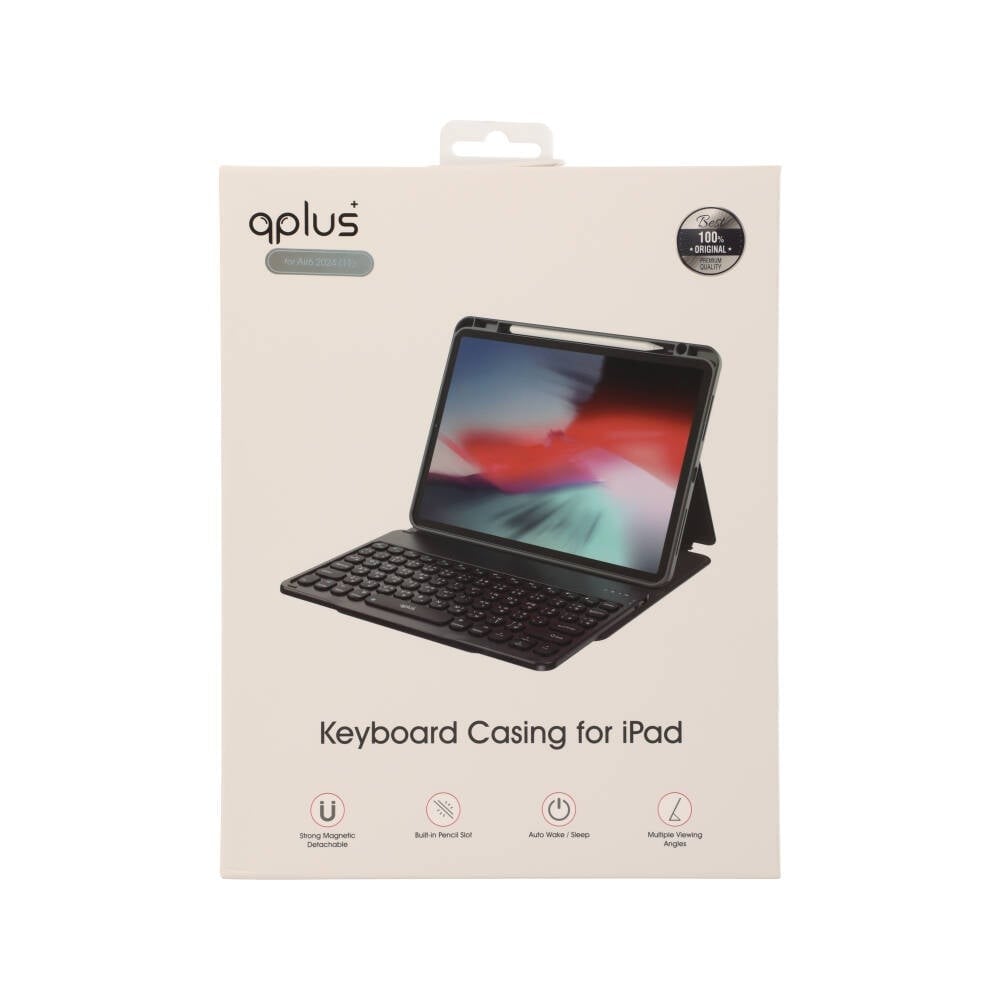 เคสคีย์บอร์ด QPLUS iPad Air6/7/8 11 2026 (M2/M3/M4) Black