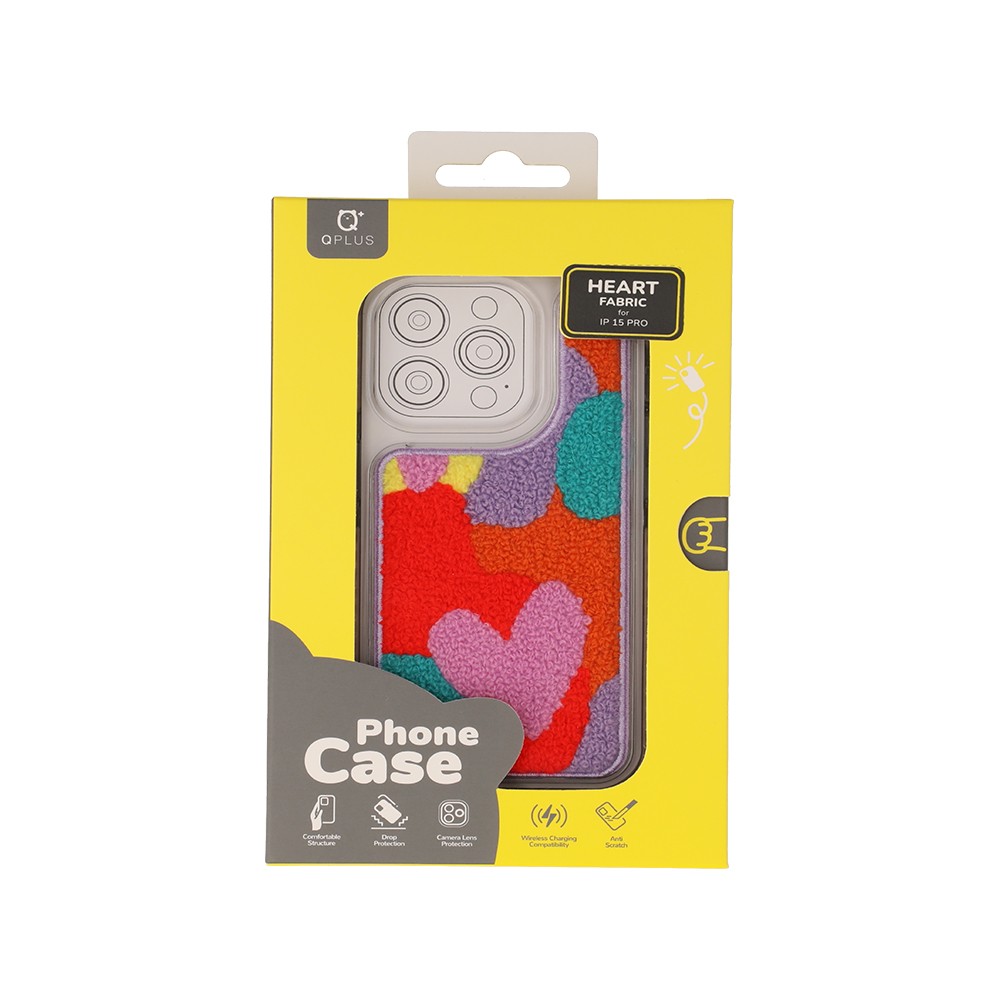 เคส QPLUS iPhone 15 Pro Heart Fabric