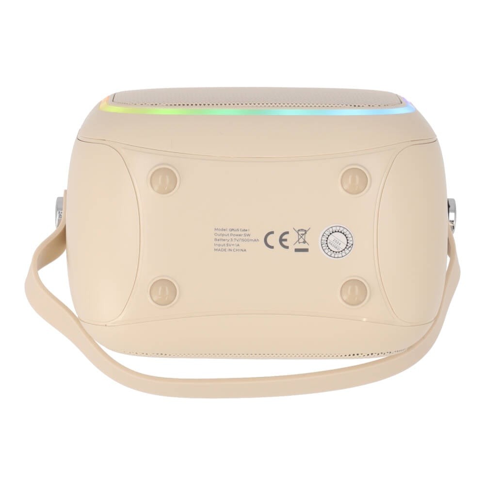 ลำโพง QPLUS LED mini Cube I Cream