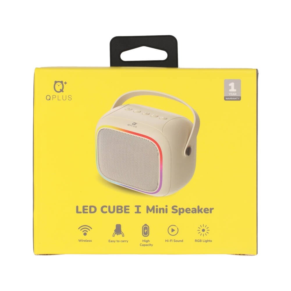 ลำโพง QPLUS LED mini Cube I Cream