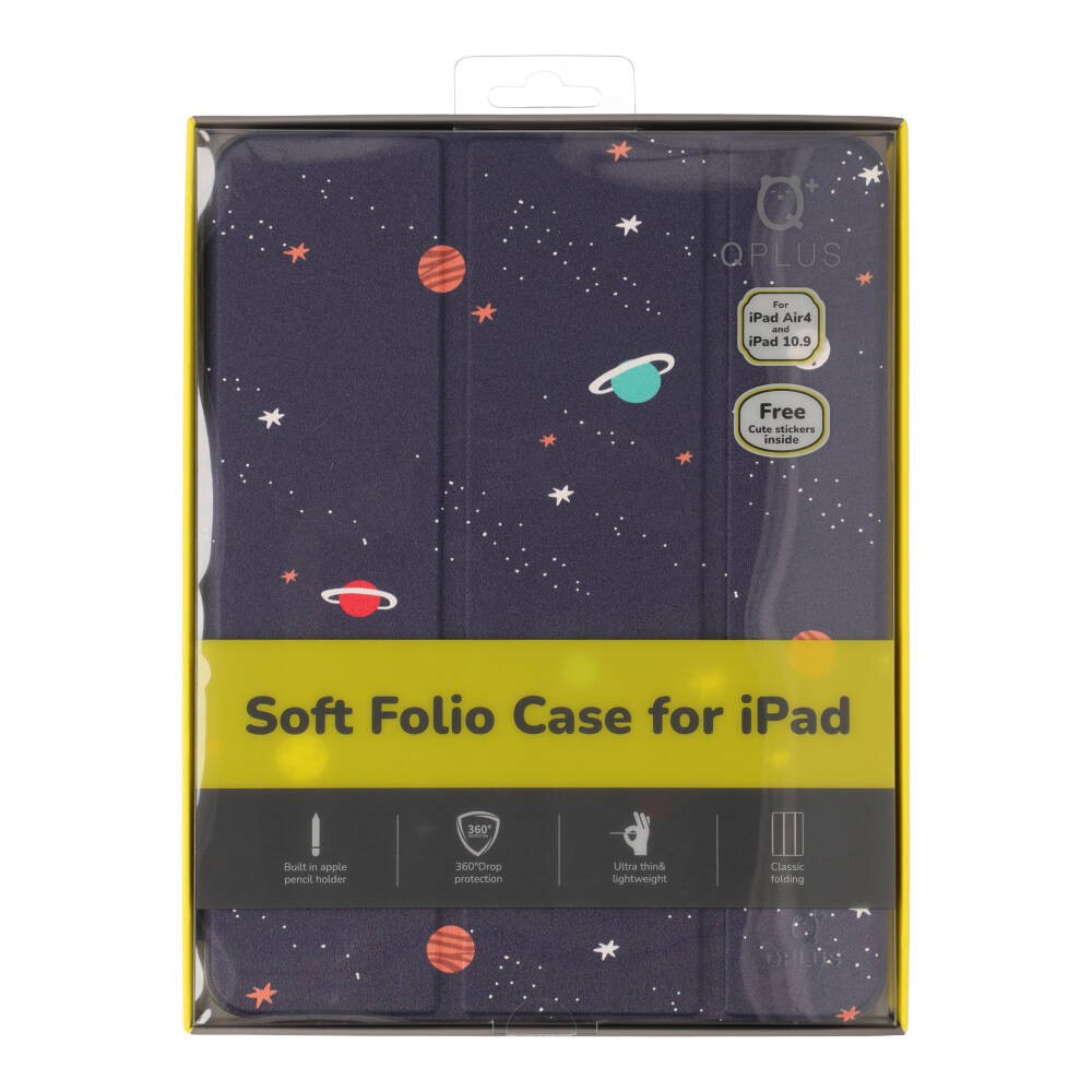 เคส QPLUS iPad Air 5 / iPad Air 4 Soft Folio Navy Galaxy