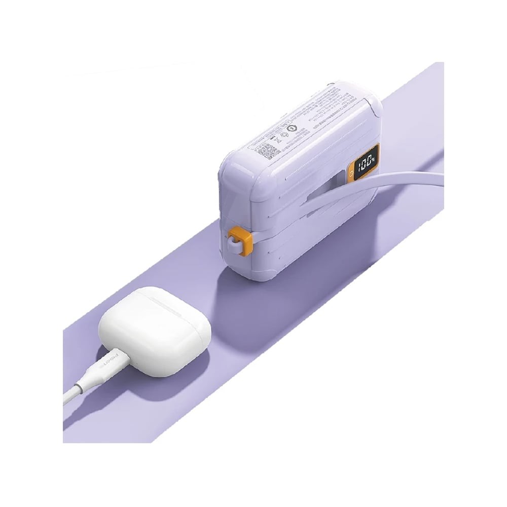 พาวเวอร์แบงค์ Pisen 10,000 mAh Built-In Cable TS-D326 White