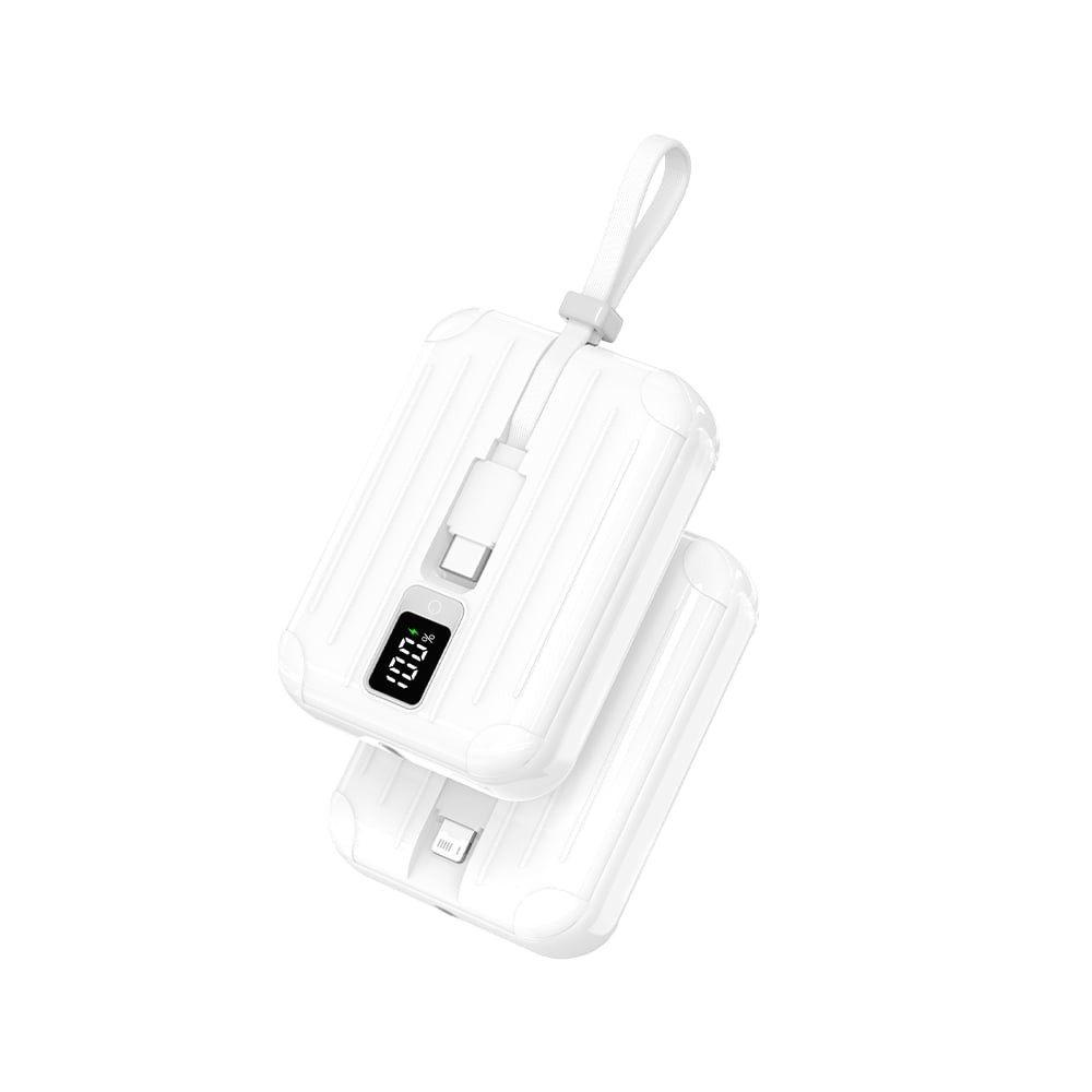 พาวเวอร์แบงค์ Pisen 10,000 mAh Built-In Cable TS-D326 White
