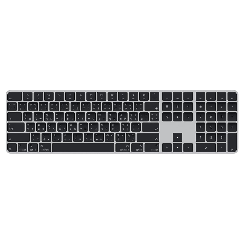 Magic Keyboard with Touch ID and Numeric Keypad for Mac models with Apple silicon (USB-C) - Thai - Black Keys