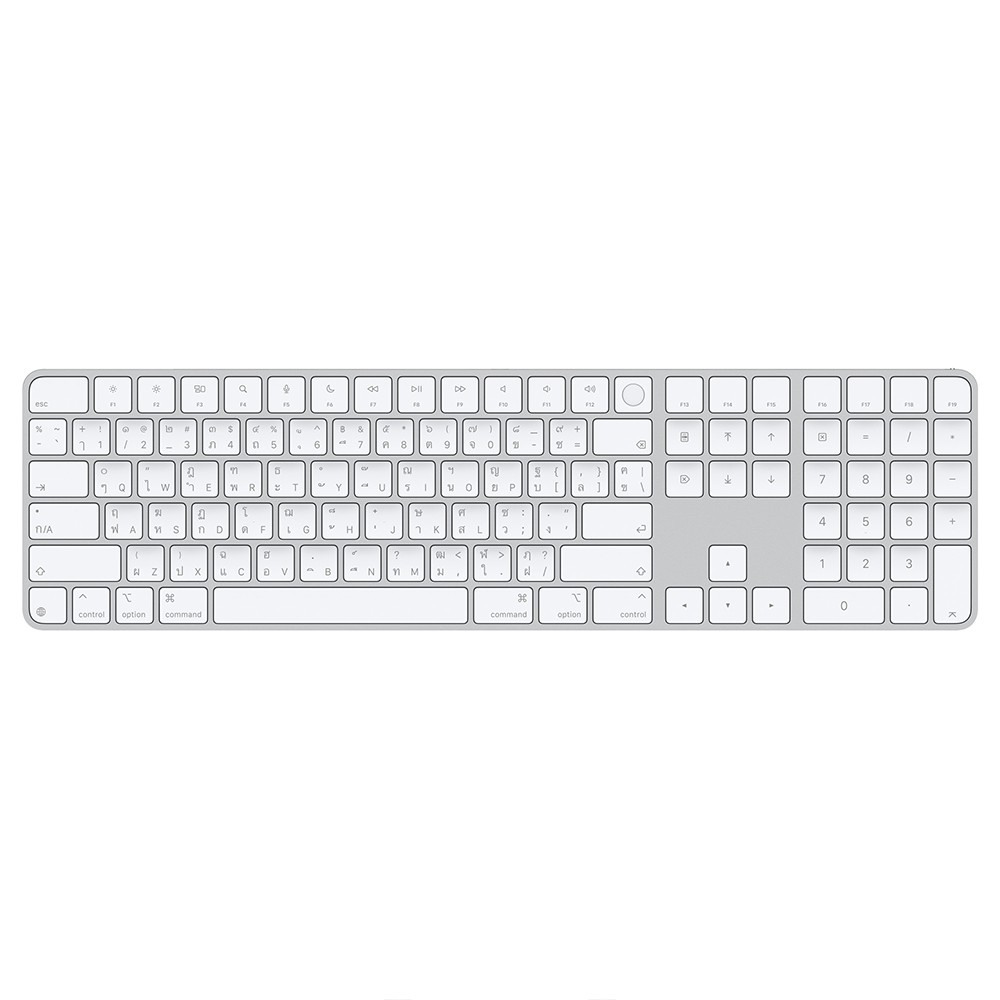 Magic Keyboard with Touch ID and Numeric Keypad for Mac models with Apple silicon (USB-C) - Thai - White Keys