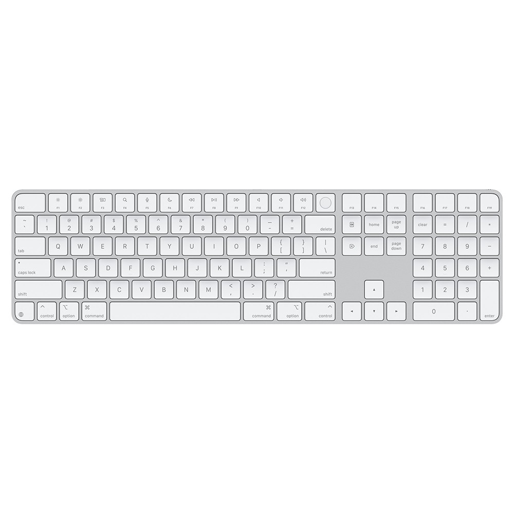 Magic Keyboard with Touch ID and Numeric Keypad for Mac models with Apple silicon (USB-C) - US English - White Keys