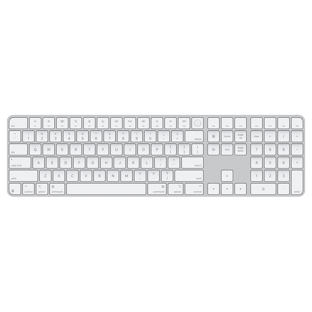 Magic Keyboard with Touch ID and Numeric Keypad for Mac models with Apple silicon (USB-C) - US English - White Keys