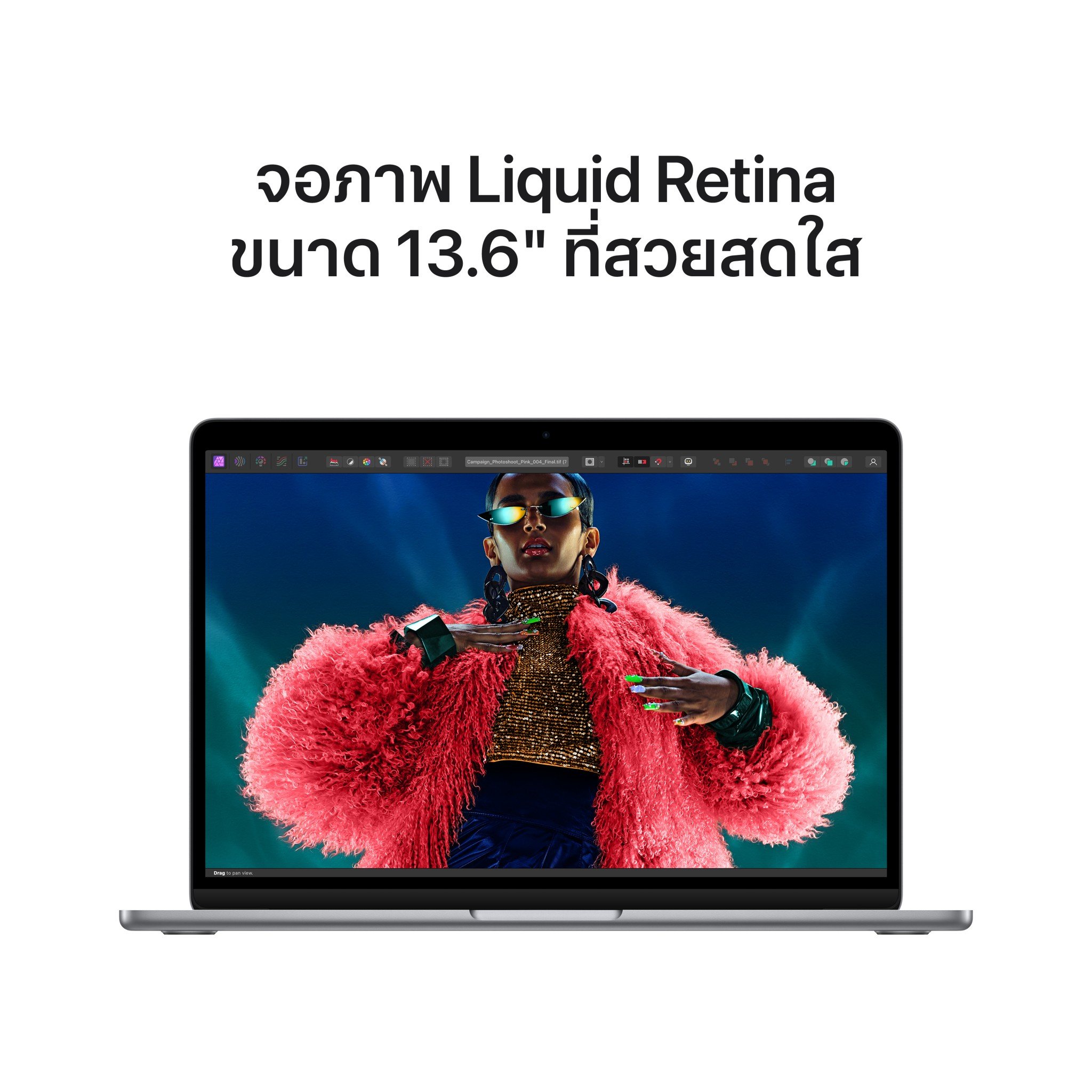 MacBook Air 13 : M3 chip 8C CPU/8C GPU/16GB/256GB Space Gray-2024 (Eng-Keyboard)