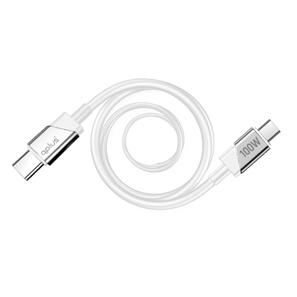 สายชาร์จ QPLUS USB-C to USB-C Cable 100W 1.2M White (T2)