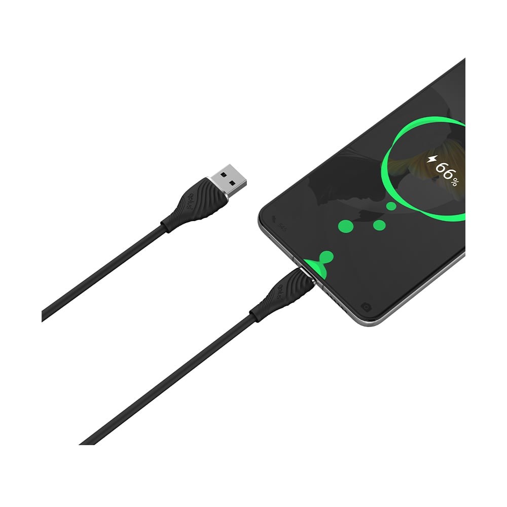 สายชาร์จ QPLUS USB-A to USB-C Cable 3A 1M. Black (T3)