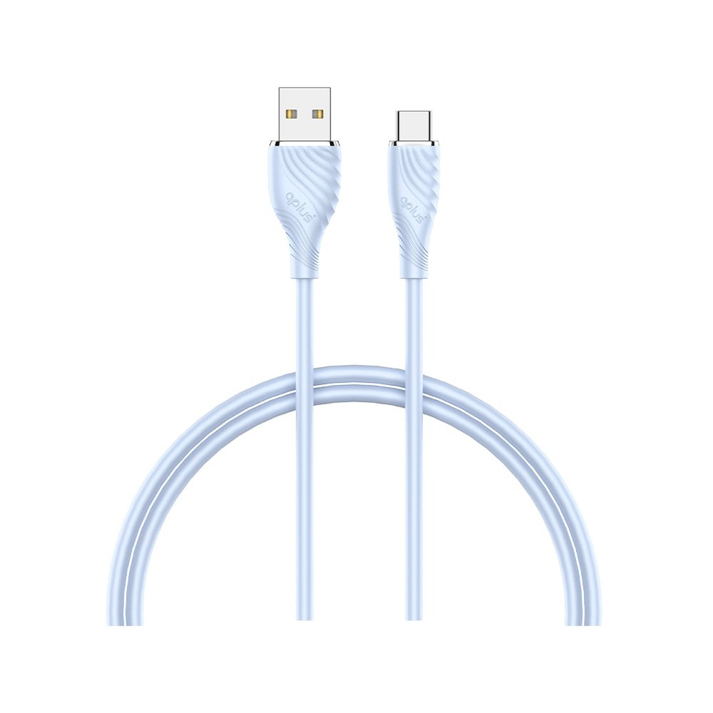 สายชาร์จ QPLUS USB-A to USB-C Cable 3A 1M. Light Blue (T3)