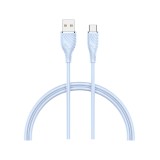 สายชาร์จ QPLUS USB-A to USB-C Cable 3A 1M. Light Blue (T3)