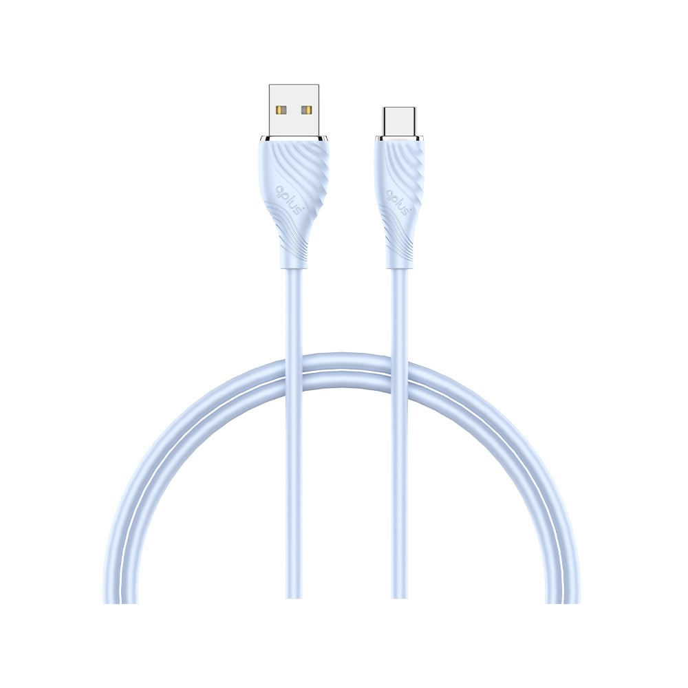 สายชาร์จ QPLUS USB-A to USB-C Cable 3A 1M. Light Blue (T3)