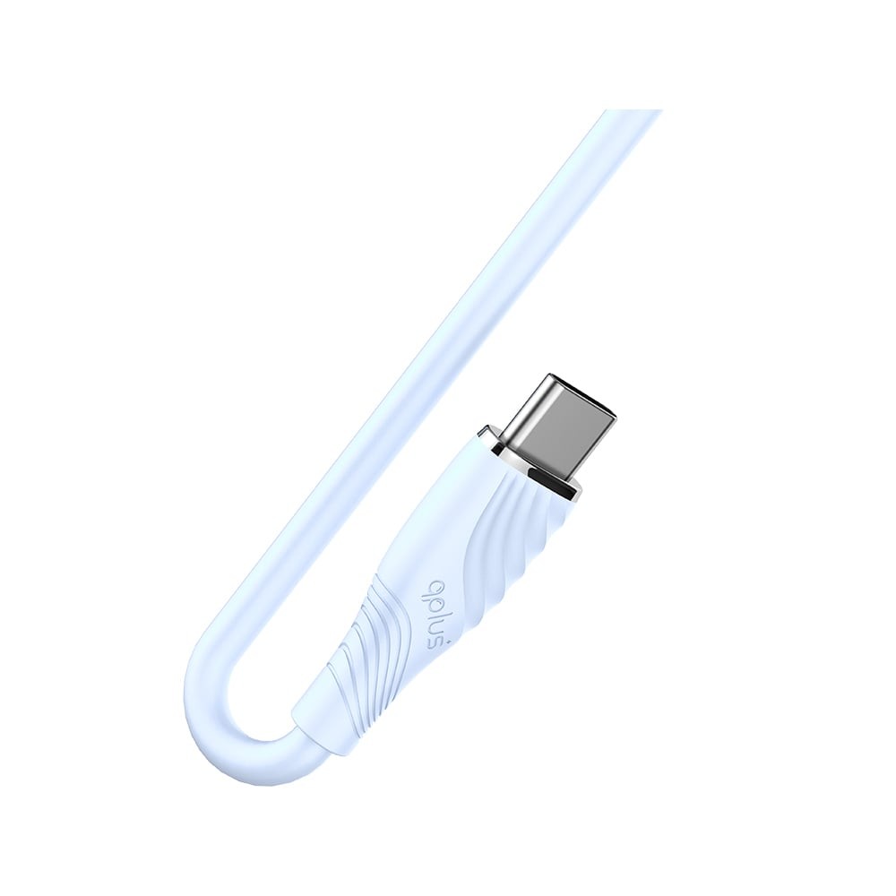 สายชาร์จ QPLUS USB-A to USB-C Cable 3A 1M. Light Blue (T3)