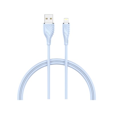 สายชาร์จ QPLUS USB-A to Lightning Cable 1M. L3 Light blue