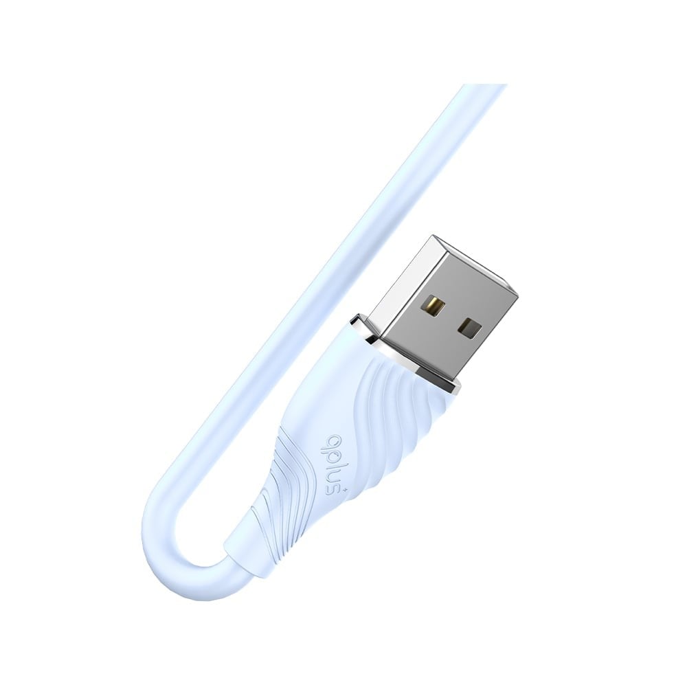 สายชาร์จ QPLUS USB-A to Lightning Cable 1M. Light Blue (L3)