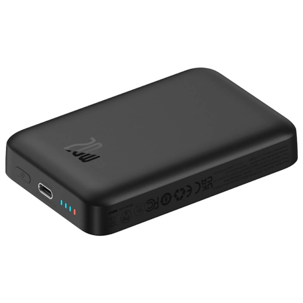 พาวเวอร์แบงค์ Baseus 10,000 mAh Magnetic Mini Air Wireless Fast Charge 20W Black