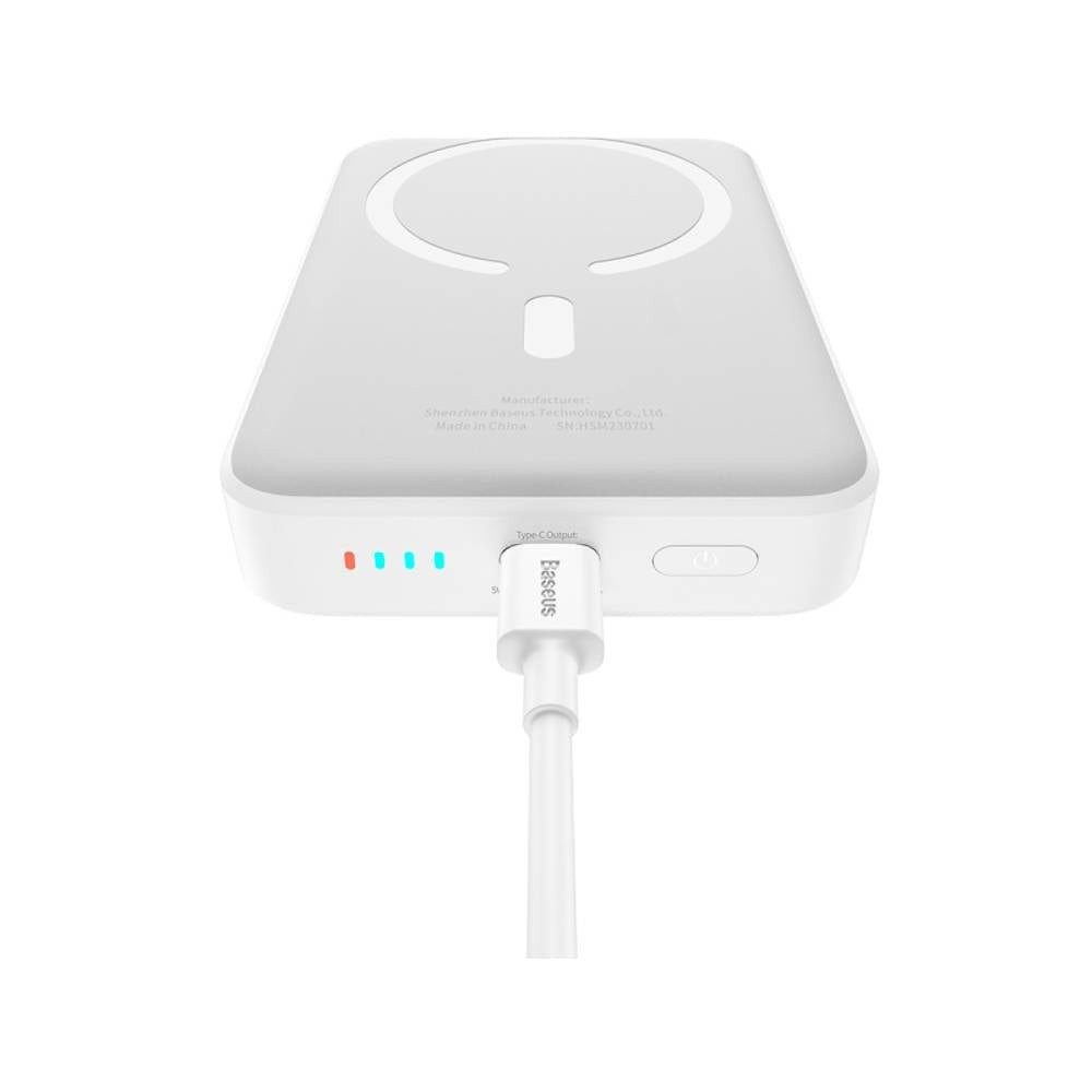 พาวเวอร์แบงค์ Baseus 10,000 mAh Magnetic Mini Air Wireless Fast Charge 20W White
