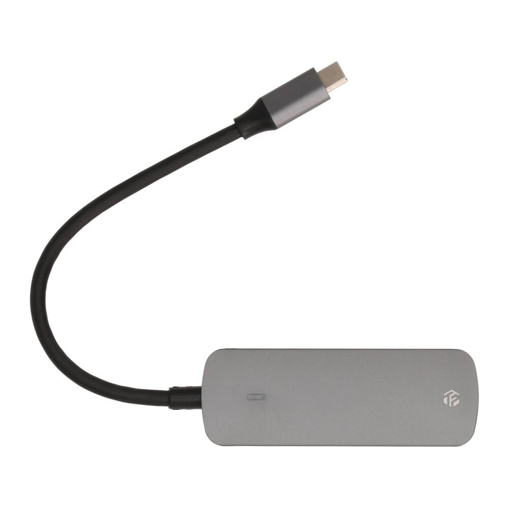 ยูเอสบีฮับ TECHPRO 4-in-1 USB Type-C Hub Multifunction Converter Grey