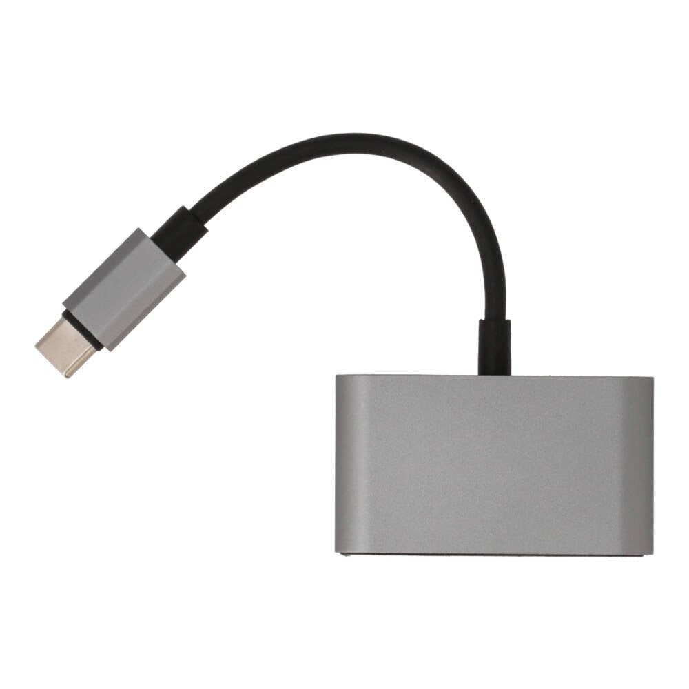 TECHPRO Mul-Function 3 in 1 Type-C Card Reader/USB-Ax1 Grey