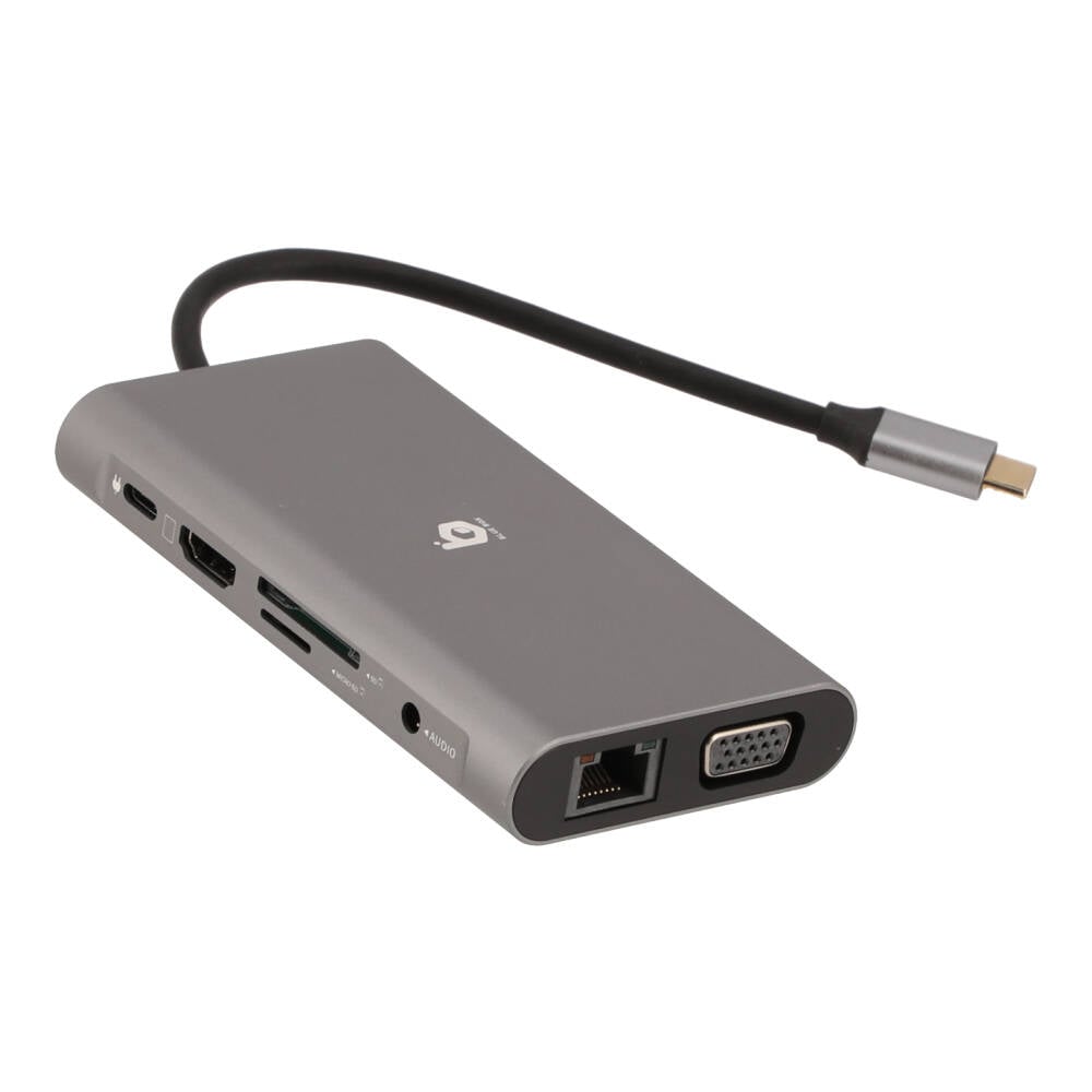 ยูเอสบีฮับ Blue Box 10-in-1 USB Type-C Hub Silver Grey