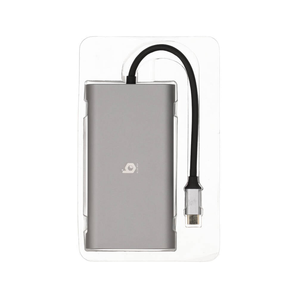 ยูเอสบีฮับ Blue Box 10-in-1 USB Type-C Hub Silver Grey