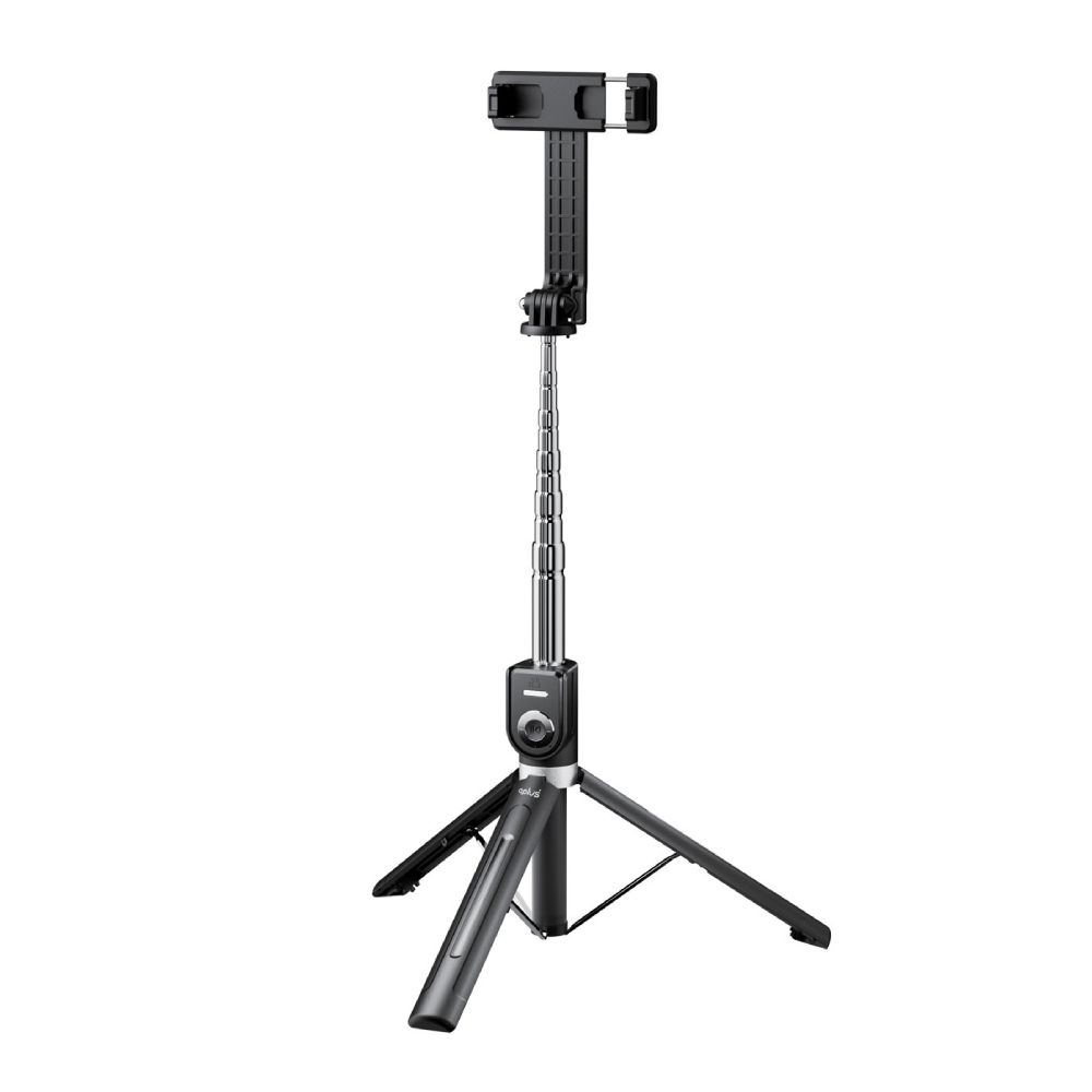 ไม้เซลฟี่ QPLUS Selfie Stick Wireless Remote control 1.3M SF01 Black