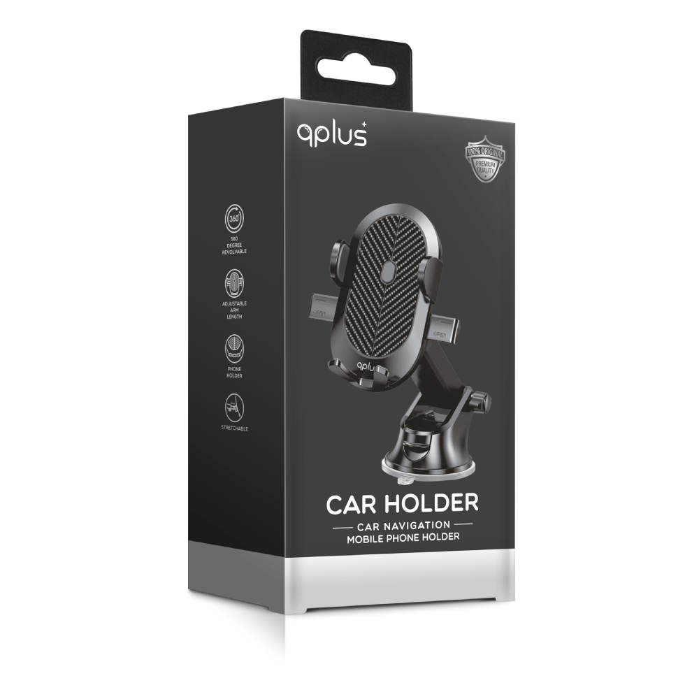 ที่วางโทรศัพท์ในรถ QPLUS Car Holder QP-CRH03 Black