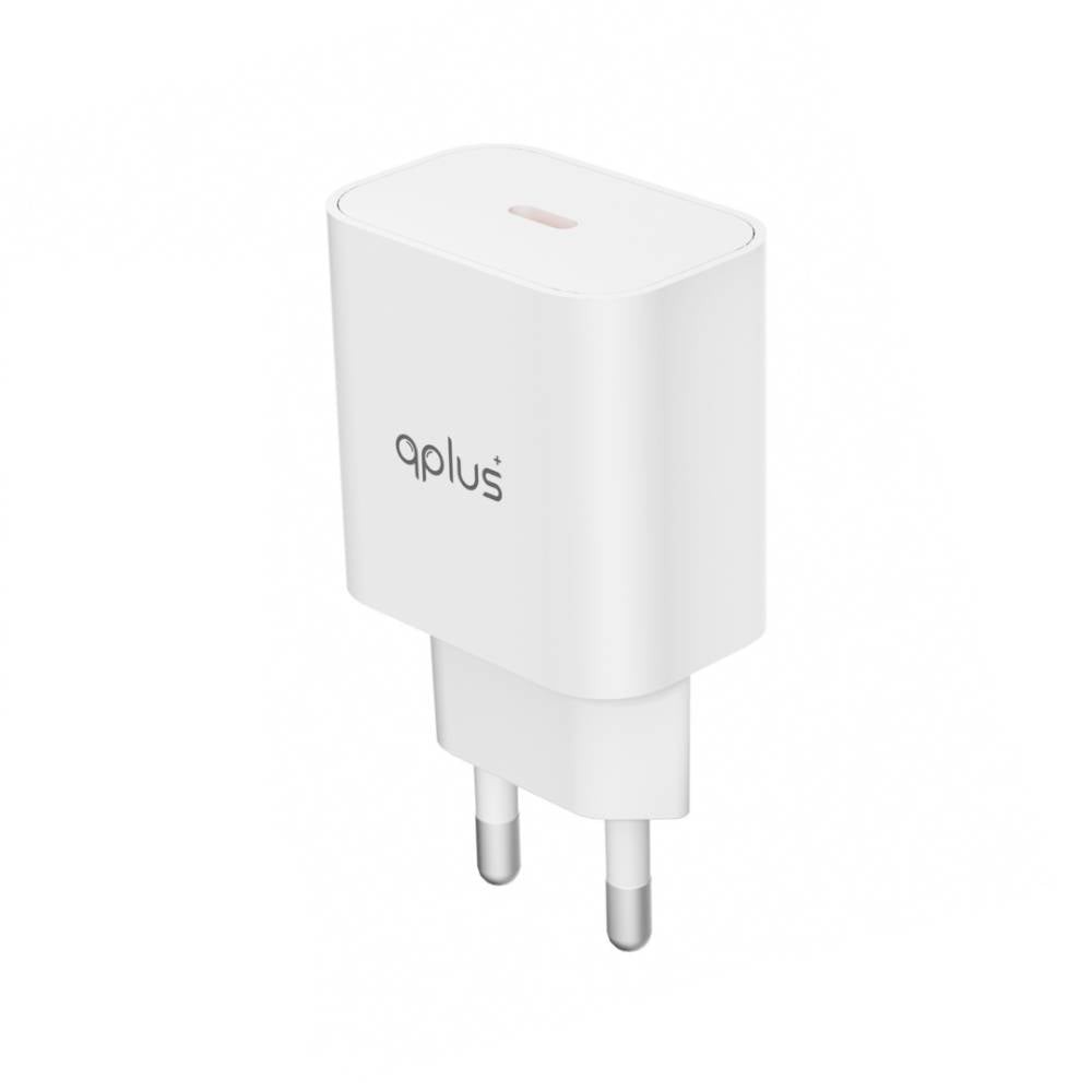 อะแดปเตอร์ QPLUS Wall Charger 1 USB-C 20W พร้อมสายชาร์จ USB-C to USB-C 1 เมตร