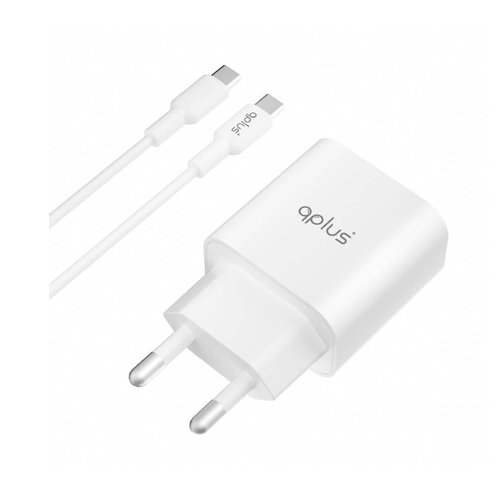 อะแดปเตอร์ QPLUS Wall Charger 1 USB-C 20W พร้อมสายชาร์จ USB-C to USB-C 1 เมตร