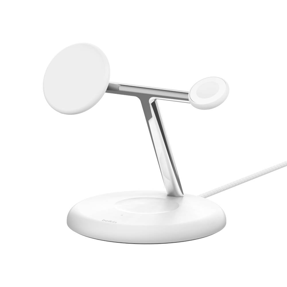 ที่ชาร์จไร้สาย Belkin 3-in-1 Wireless Charger Magnetic Stand Oi2 15W White (WIZ023thWH)