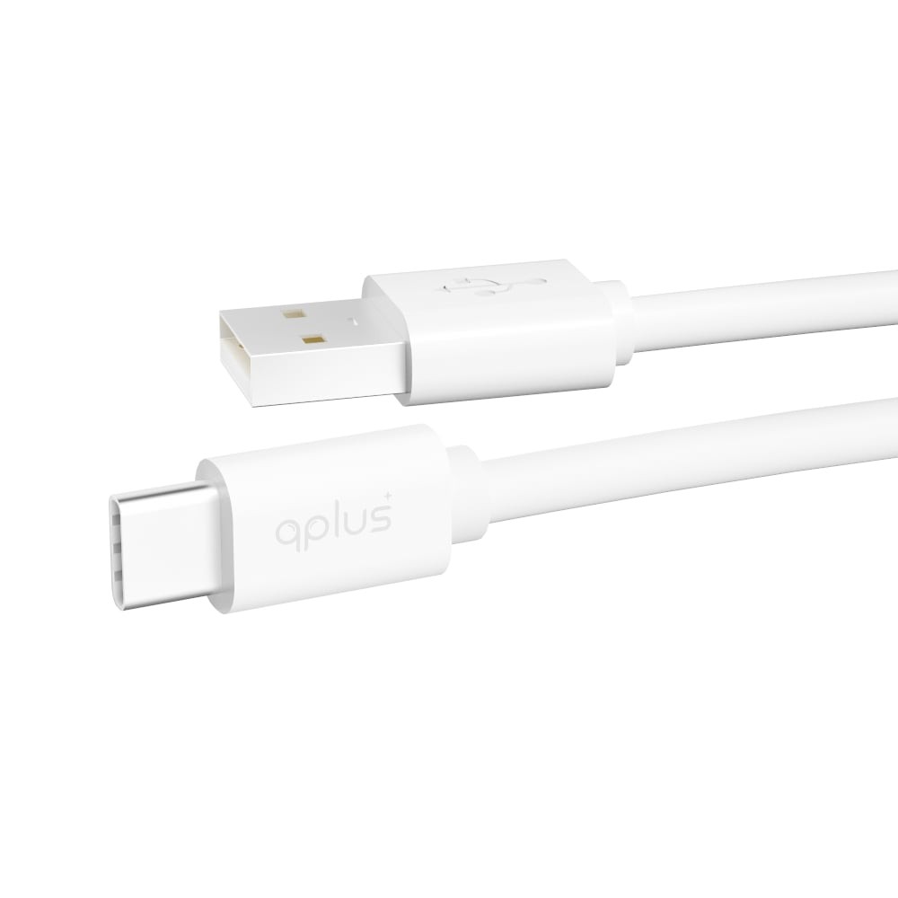 สายชาร์จ QPLUS USB-A to USB-C Cable 60W 1M. T1 White