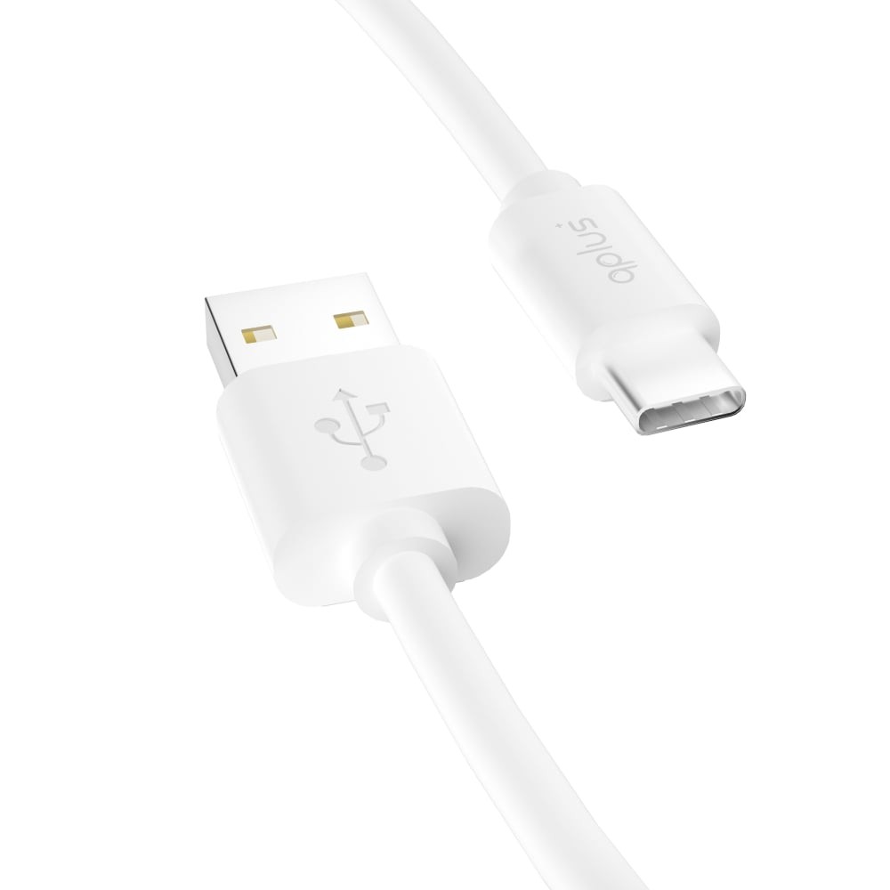 สายชาร์จ QPLUS USB-A to USB-C Cable 60W 1M. T1 White