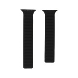 Blue Box สาย Apple Watch Strap Series 6,7,8,9,SE1,SE2,Ultra (44/45/49mm) Leather Link Black